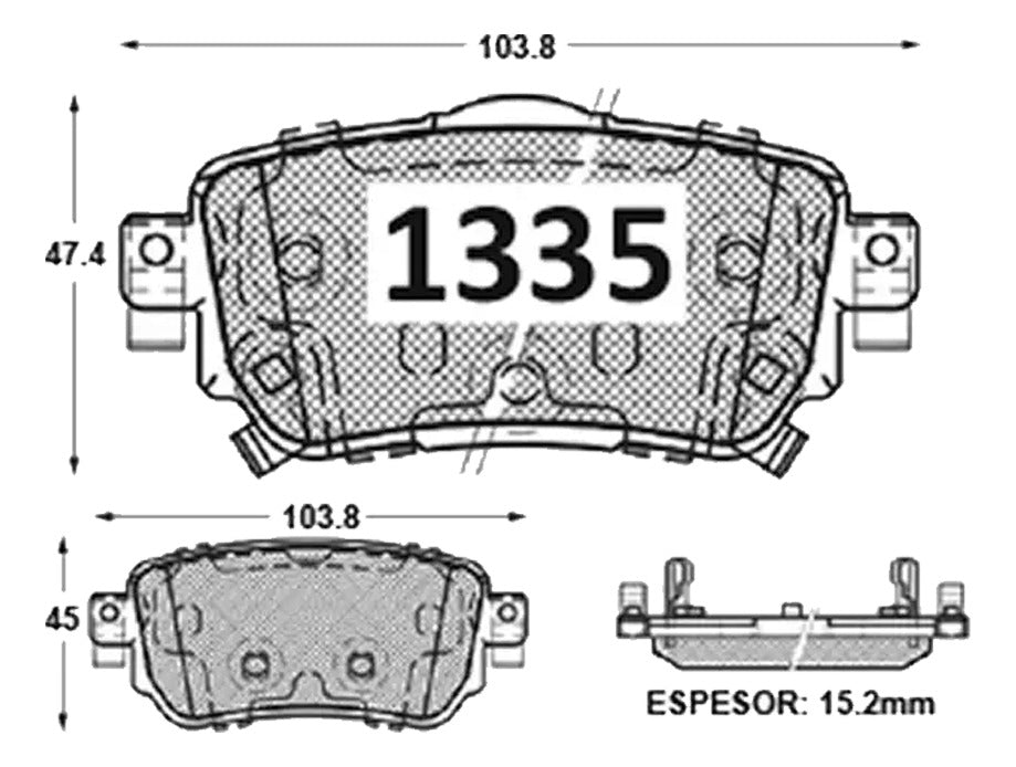 Pastilla Freno Nissan Qashqai 2015 2022 Kit