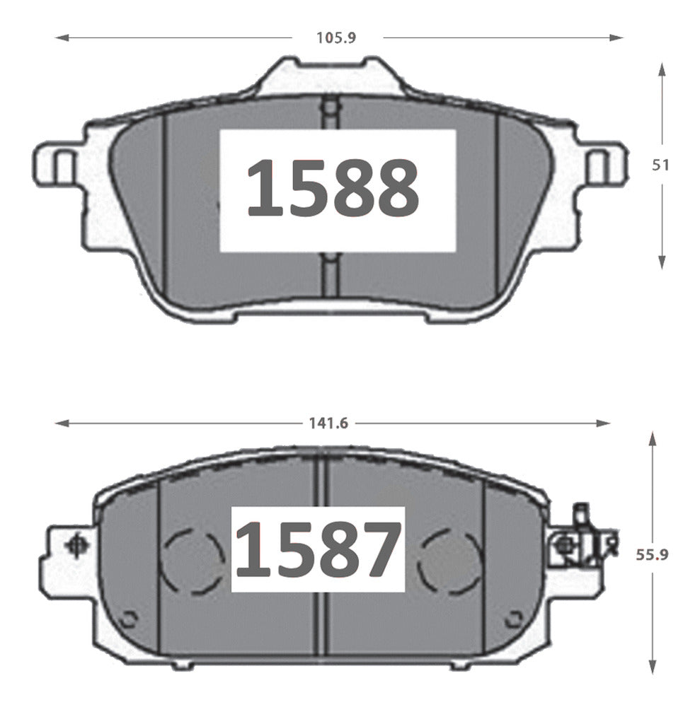 Pastilla Freno Gtx Nissan Sentra 2019 2024 Kit