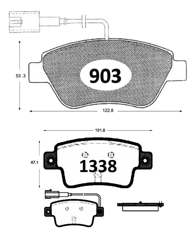 Pastillas Freno Fiat Grande Punto 2006 2010 Kit