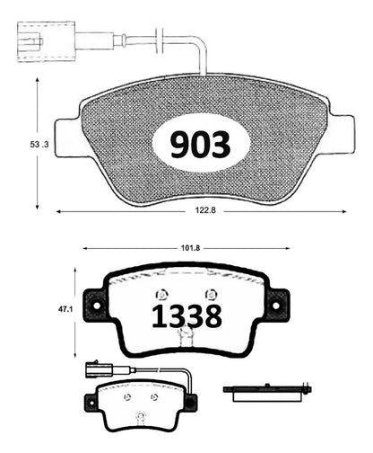 Pastillas Freno Fiat Grande Punto 2006 2010 Kit